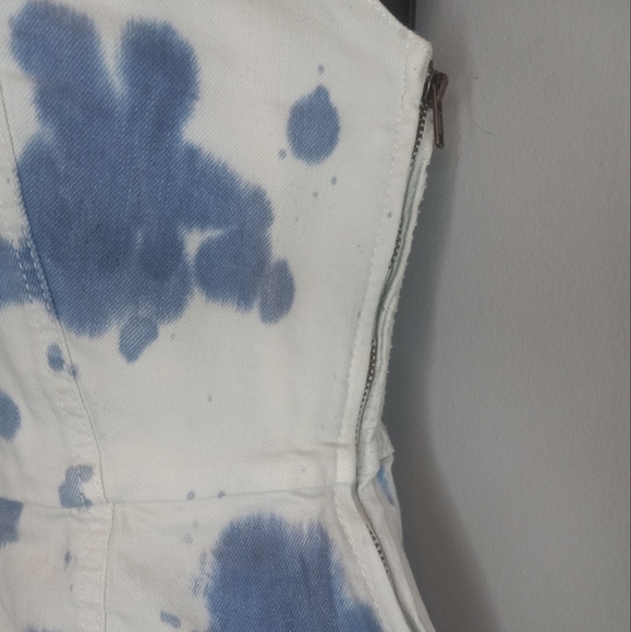 Mumu Blue from Rent the Runway Halter neck Tie-Dye Jean Dress Size Medium - Picture 2 of 9